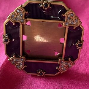 Jay Strongwater Hand Signed 3" x 3" blue frame with Swarovski crystals